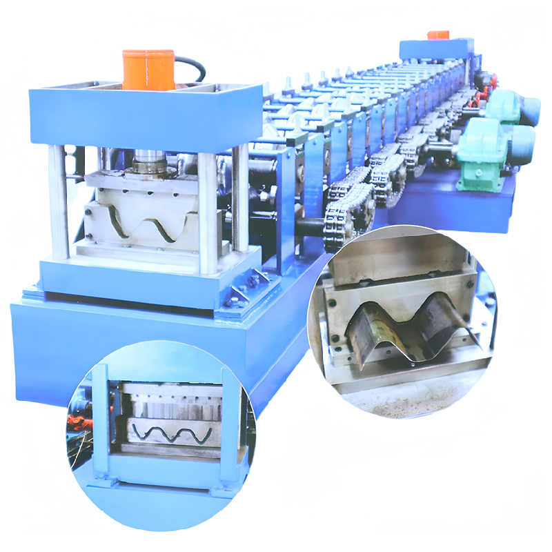 Highway guardrail machine